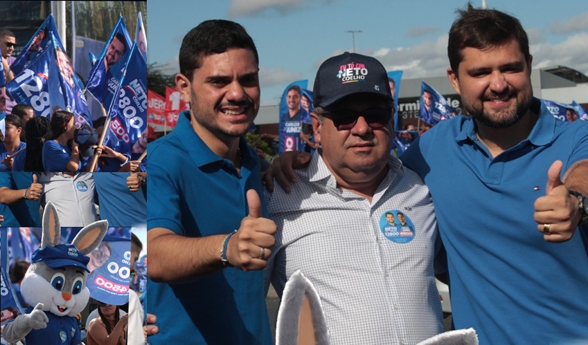 Adesivaço e corpo a corpo marcam o início da campanha de Neto Coelho e Carlos Muniz